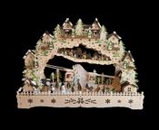 Traditional Christmas - XL Light Up Scene with Moving Cable Cars