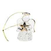 Heaven Sends Christmas Bauble - Hanging Glass Angel Holding Star