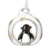 Heaven Sends Christmas Bauble - Glass Globe with Penguin image