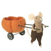 Heaven Sends - Felt Mouse with Pumpkin Basket image
