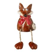 Heaven Sends Christmas - Ceramic Dangly Leg Fox with Scarf