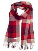 McNutt of Donegal Scarf Lambswool Check - Wildberry image
