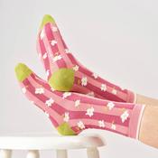 Thought Ladies Socks - Floral Stripe Bamboo Socks
