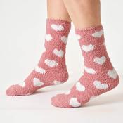 Thought Ladies Socks - Ditsy Heart Fluffy Socks
