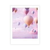 Pickmotion Poster 30x40 cm - Pastel Pink Hot Air Balloons image