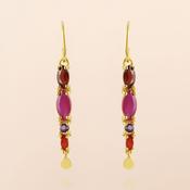 Muja Juma Earrings - Hanging Ruby Altair