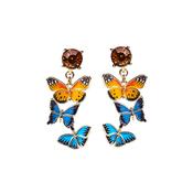Bill Skinner Earrings - Butterfly Drop Earrings