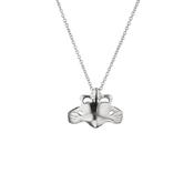 Loinnir Jewellery - Claddagh Floating Necklace - Sterling Silver