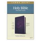 KJV - Large Print Filament Thinline Reference Bible - Floral Purple image