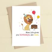 Dandelion Card - When Life Gives You Birthdays Eat Cake