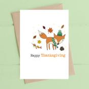 Dandelion Card - Thanksgiving Fox image