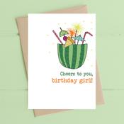 Dandelion Card - Cheers to You Birthday Girl image