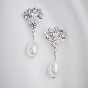 Lovett Earrings - Crystal Pearl Drop