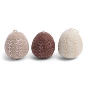 Gry &amp; Sif Easter - Felt Eggs with Embroidery Garland - Set of 3