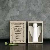 East of India - Porcelain Matchbox Sentiments - Angel those we love don’t go away
