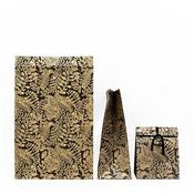 1 Gift Bag - Black and Gold Flower