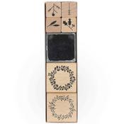 Paper Poetry Stamp Set - Leaf Wreaths