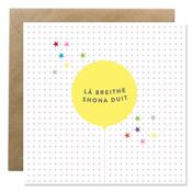 Bold Bunny - Irish Birthday Dots Neon
