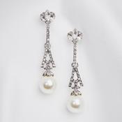 Lovett Earrings - Eiffel Tower Pearl &amp; Crystal