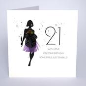 Luxury Extra Large Card -  21 - With Love on Your Birthday image