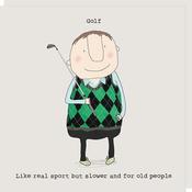 Rosie Made a Thing Card - Golf