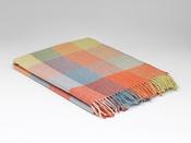 McNutt of Donegal Throw in Supersoft Lambswool Check - Starburst
