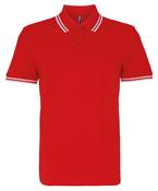 Red/White - Men's classic fit tipped polo