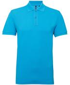 Turquoise - Mens polycotton blend polo image