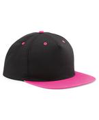 Black/Fuchsia - 5-panel contrast snapback