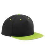 Black/Lime Green - 5-panel contrast snapback image