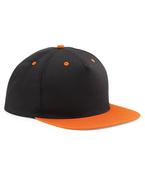 Black/Orange - 5-panel contrast snapback image