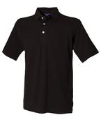 Black*† - Classic Cotton Piqué Polo With Stand-Up Collar