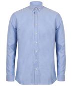 Blue - Modern Long Sleeve Oxford Shirt