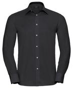 Black - Long sleeve easycare tailored Oxford shirt image