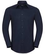 Bright Navy - Long sleeve easycare tailored Oxford shirt