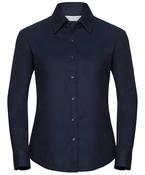 Bright Navy - Women's long sleeve easycare Oxford shirt image