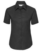 Black - Women's short sleeve Oxford shirt image