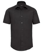 Black - Short sleeve easycare fitted shirt image