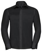 Black - Long sleeve tailored ultimate non-iron shirt image