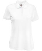 White - Women's 65/35 polo