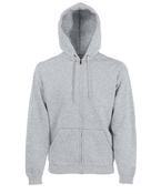 Heather Grey* - Premium 70/30 hooded sweatshirt jacket