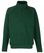 Bottle Green - Premium 70/30 zip-neck sweatshirt