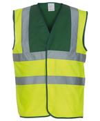 Paramedic Green/Yellow - Hi-vis 2-band-and-braces waistcoat (HVW100) image