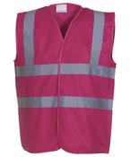 Raspberry - Hi-vis 2-band-and-braces waistcoat (HVW100)
