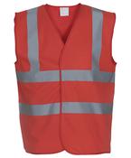 Red* - Hi-vis 2-band-and-braces waistcoat (HVW100) image