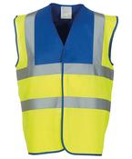 Royal Yoke/Yellow - Hi-vis 2-band-and-braces waistcoat (HVW100) image