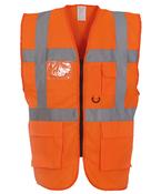 Orange* - Multifunctional executive hi-vis waistcoat (HVW801)