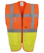 Orange/Yellow - Multifunctional executive hi-vis waistcoat (HVW801)