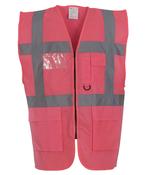 Pink - Multifunctional executive hi-vis waistcoat (HVW801)