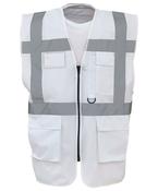 White - Multifunctional executive hi-vis waistcoat (HVW801)